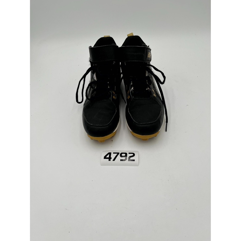 Under Armour Harper 6 Mid RM Baseball Cleats Boys US 6Y Black White Lace Up‎